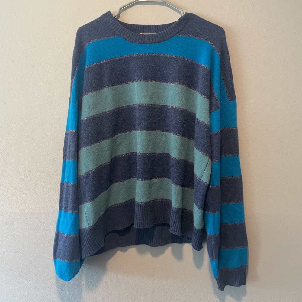 27 Miles blue/green cashmere sweater size L